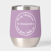 Weihnachten von Santa Personalisiert Lila Lilac (Rückseite)