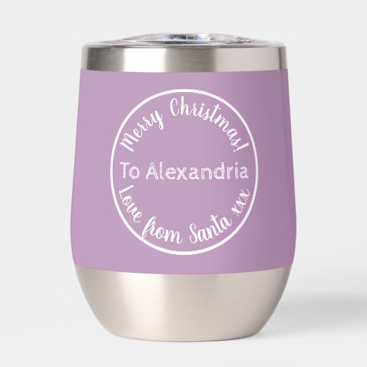 Weihnachten von Santa Personalisiert Lila Lilac (Vorderseite)