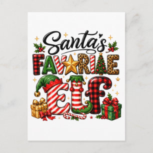 Weihnachten von Santas Lieblingself Ankündigungspostkarte