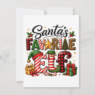 Weihnachten von Santas Lieblingself Mitteilungskarte