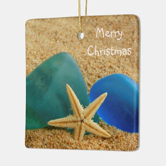 Weihnachten von Starfish und Seaglass Keramikornament (Links)