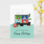 Weihnachten von unserem Bildschirm auf Ihren Urlau Karte (Gelbe Blume)