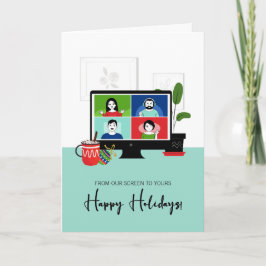 Weihnachten von unserem Bildschirm auf Ihren Urlau Karte