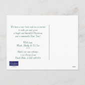 Weihnachten von unserer neuen Adresse Postkarte (Rückseite)