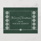 Weihnachten von unserer neuen Adresse Postkarte (Vorderseite)
