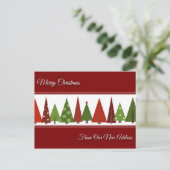 Weihnachten von unserer neuen Adresse Postkarte (Stehend Vorderseite)