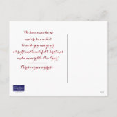 Weihnachten von unserer neuen Adresse Postkarte (Rückseite)