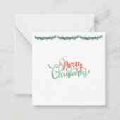 Weihnachten von unserer Zuhause bis zu deiner Mitteilungskarte (Rückseite)