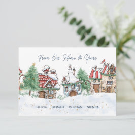 Weihnachten von unserer Zuhause bis zur Umschließu Begleitkarte