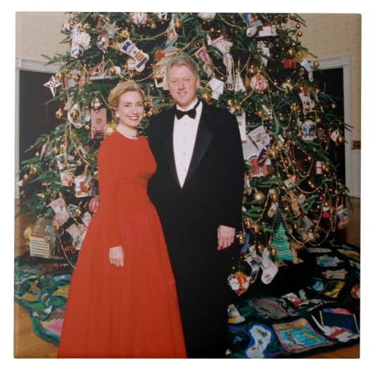Weihnachten von US-Präsident Bill Clinton & Hillar Fliese (Vorderseite)