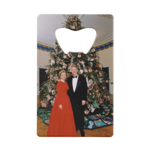 Weihnachten von US-Präsident Bill Clinton & Hillar Geldbeutel Flaschenöffner