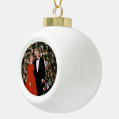 Weihnachten von US-Präsident Bill Clinton & Hillar Keramik Kugel-Ornament (Rechts)