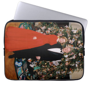 Weihnachten von US-Präsident Bill Clinton & Hillar Laptopschutzhülle