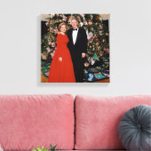 Weihnachten von US-Präsident Bill Clinton & Hillar Leinwanddruck (Insitu (Wohnzimmer))