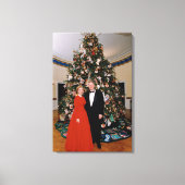 Weihnachten von US-Präsident Bill Clinton & Hillar Leinwanddruck (Vorderseite)