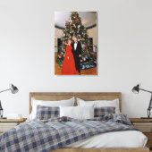 Weihnachten von US-Präsident Bill Clinton & Hillar Leinwanddruck (Insitu (Schlafzimmer))