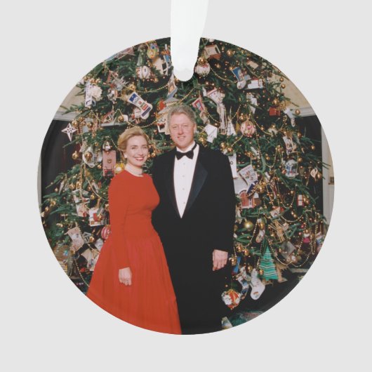 Weihnachten von US-Präsident Bill Clinton & Hillar Ornament (Vorderseite)