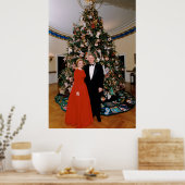 Weihnachten von US-Präsident Bill Clinton & Hillar Poster (Küche)