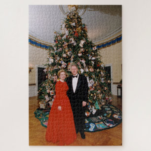 Weihnachten von US-Präsident Bill Clinton & Hillar Puzzle