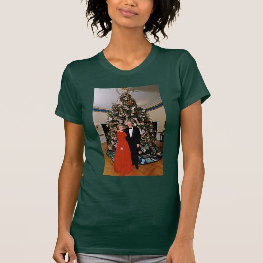 Weihnachten von US-Präsident Bill Clinton & Hillar T-Shirt (Vorderseite)