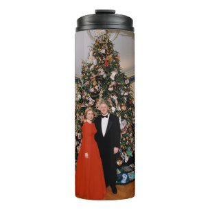 Weihnachten von US-Präsident Bill Clinton & Hillar Thermosbecher
