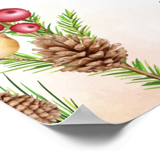 Weihnachten Wählen Sie einen Platz auf beiden Seit Poster (Ecke)