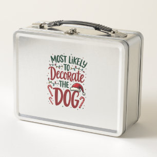 Weihnachten Wahrscheinlich Dekorieren Hund Xmas Fa Metall Brotdose