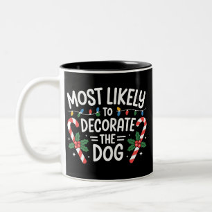 Weihnachten Wahrscheinlich Dekorieren Hund Xmas Fa Zweifarbige Tasse