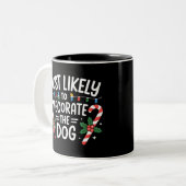 Weihnachten wahrscheinlich dekorieren Hunde Xmas F Zweifarbige Tasse (Vorderseite Links)