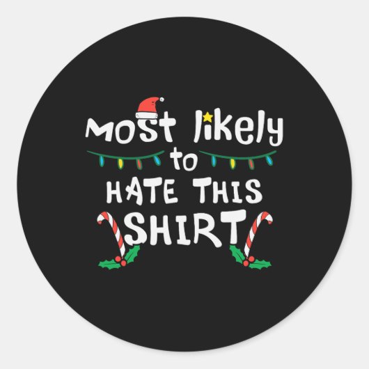 Weihnachten wahrscheinlich hasst diese Weihnachtsf Runder Aufkleber (Vorderseite)
