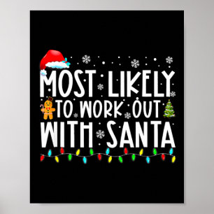 Weihnachten wahrscheinlich mit Santa-Familie train Poster