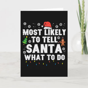 Weihnachten Wahrscheinlich Santa Sagen, Was Zu Tun Karte