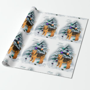Weihnachten Walisers Terrier Geschenkpapier