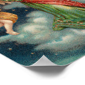 Weihnachten - Wall Art | Engel und Harfe Poster (Ecke)