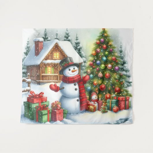 Weihnachten Wandteppich (Vorderseite (Horizontal))