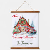 Weihnachten Wandteppich Mit Holzrahmen (Vorderseite)