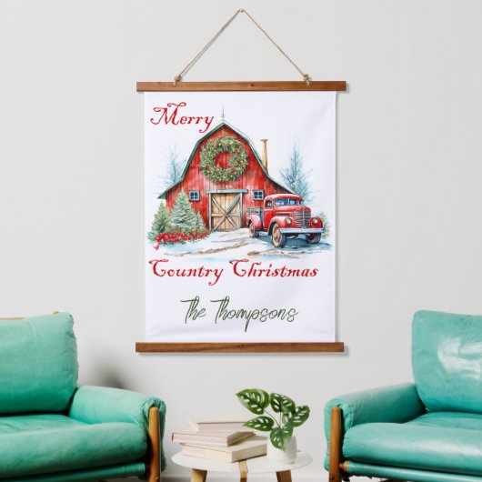 Weihnachten Wandteppich Mit Holzrahmen (Wohnzimmer)