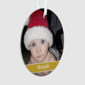 Weihnachten war ich dieses Jahr Foto sehr gut Ornament (Vorderseite)