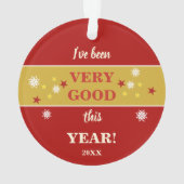 Weihnachten war ich dieses Jahr Foto sehr gut Ornament (Rückseite)