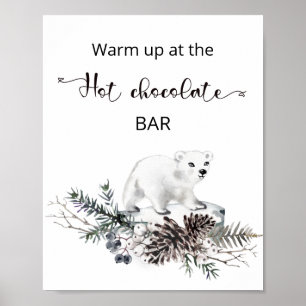 Weihnachten Warm auf der heißen Schokolade Bar Poster
