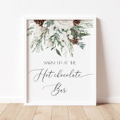 Weihnachten Warm auf der heißen Schokolade Bar Poster