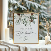 Weihnachten Warm auf der heißen Schokolade Bar Poster