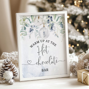 Weihnachten wärmen bei der Hot Chocolate Bar Poster