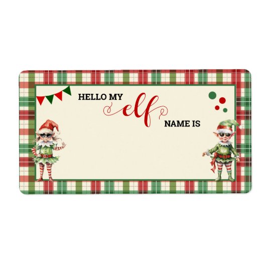 Weihnachten Was Ihr Elf-Spiel-Label (Vorne)