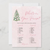 Weihnachten, was in deinem Purse Baby Duschspiel i Einladung (Vorderseite)