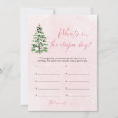 Weihnachten, was in der Windeln-Beutel Baby-Dusche Einladung (Vorderseite)