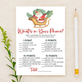 Weihnachten Was ist in Ihrem Telefon Baby Duschgam Briefpapier