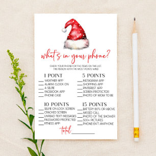 Weihnachten Was ist in Ihrem Telefon Baby Duschgam Briefpapier