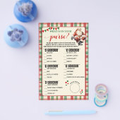 Weihnachten Was ist in Ihrer Karierten Spielkarte Flyer (Einzeln)