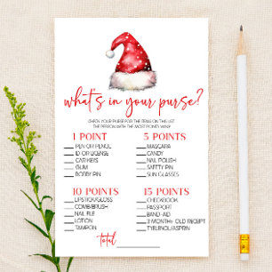 Weihnachten Was ist in Purse Baby Duschspiel Briefpapier